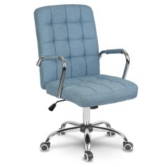 Fotel biurowy materiałowy Benton+ niebieski
